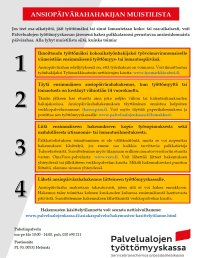 Ansiopäivärahahakijan muistilista